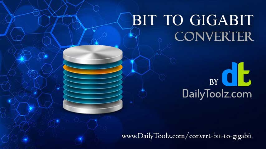 Convert Bit bit To Gigabit Gbit Data Storage Conversion